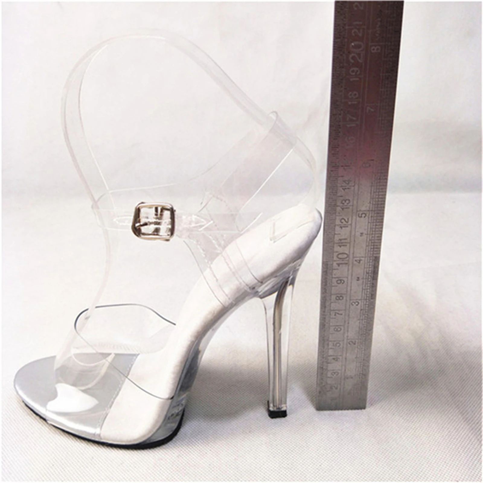 12cm Heel Transparent Bikini Competition Shoes High Heels Slippers for International Bodybuilding Model Standard Footwear
