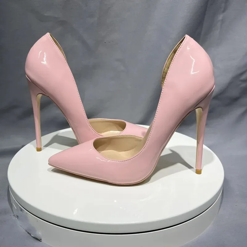 Tikicup Classic Women's Sexy Pink Patent Pointed-Toe Stiletto High Heels Elegant Lady Office &Party Nights Evening Events Pumps