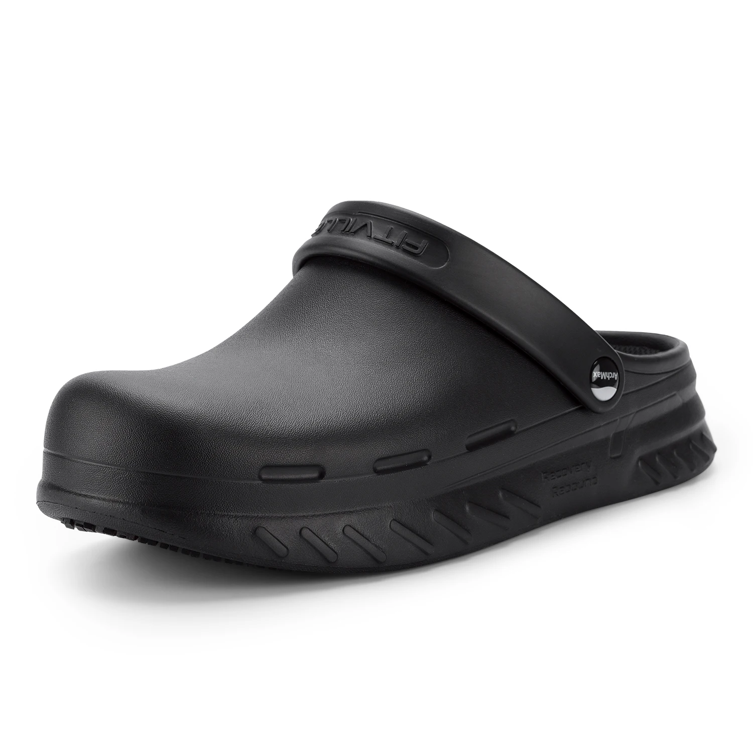 FitVille Men's Wide Fit Chef Shoes Slip Resistant Garden Work Sandals with Arch Support Waterproof for Food Service