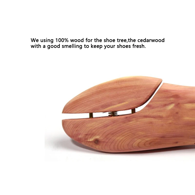4-PACK Men's and Women's Twin Tube Adjustable Red Cedar Shoe Tree Wood Shoe Tree
