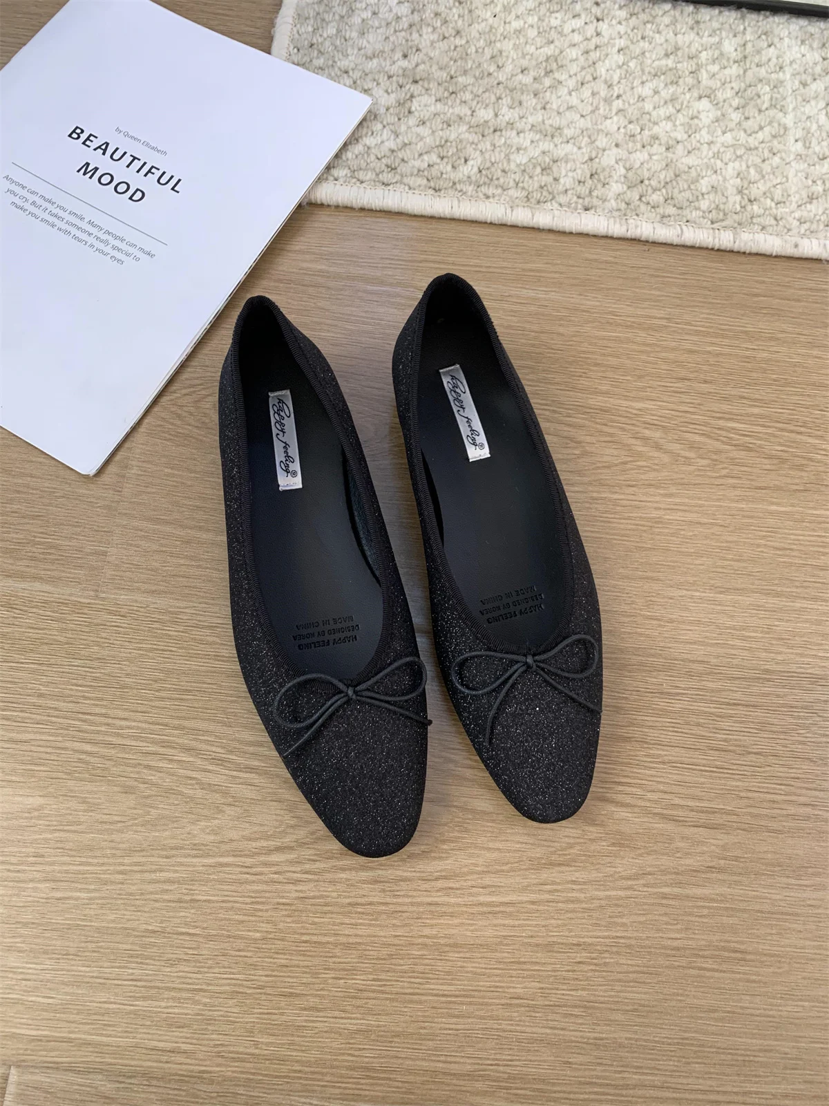 Bailamos Brand Women Flat Shoes Round Toe Moccasins Thick Heel Flats Ballerina Shallow Shoes Casual Outdoor Slip On Ballet Flats