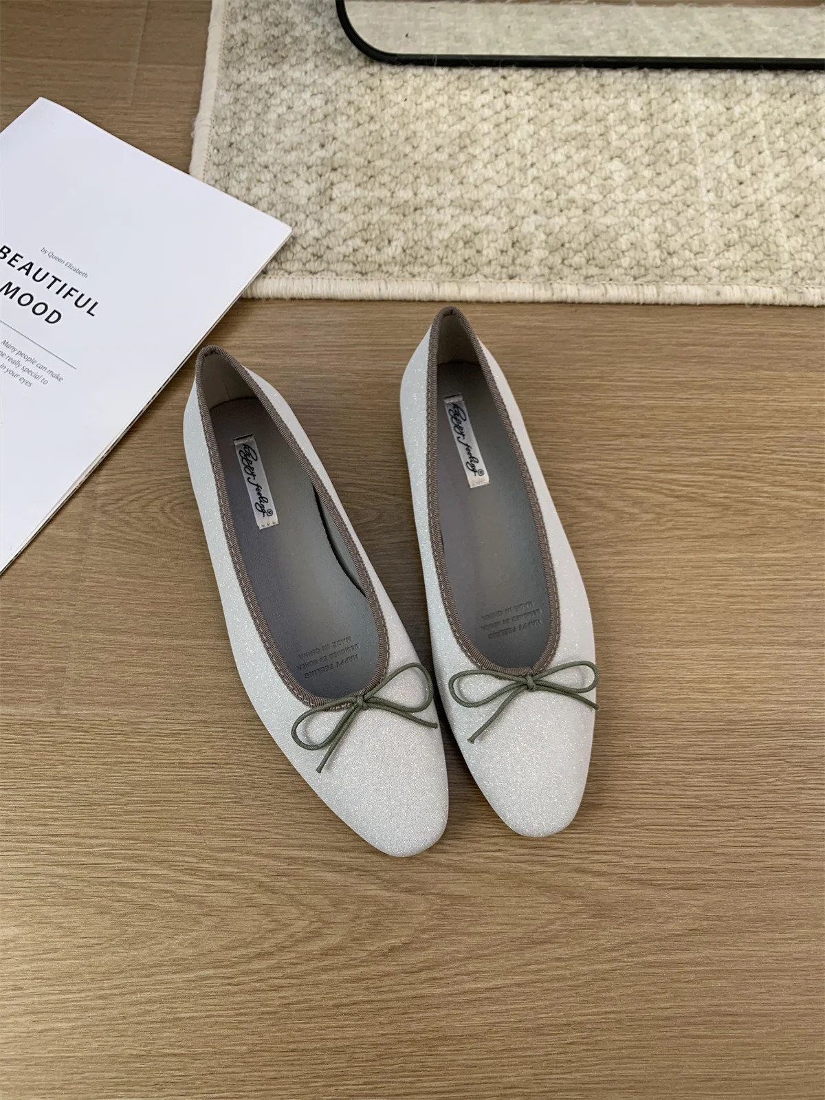 Bailamos Brand Women Flat Shoes Round Toe Moccasins Thick Heel Flats Ballerina Shallow Shoes Casual Outdoor Slip On Ballet Flats
