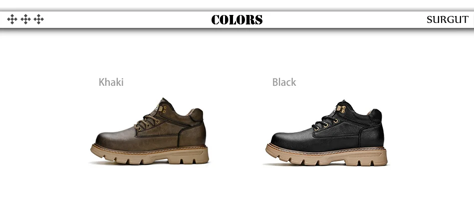 SURGUT Men's Leather Boots 2026 New Ankle Motorcycle Boots Retro Handmade Luxury Lace Up Waterproof Shoes For Men Working Boots