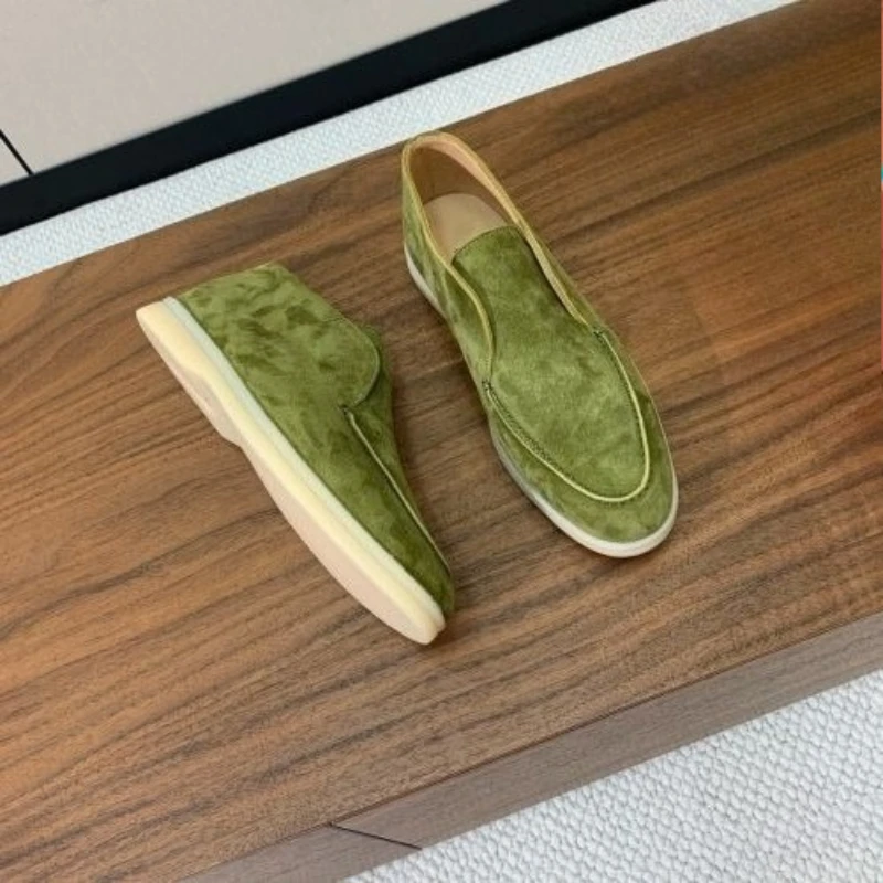 Only women Sheepskin suede high top woman's loafers all leather short boots casual walking shoes ankle boots