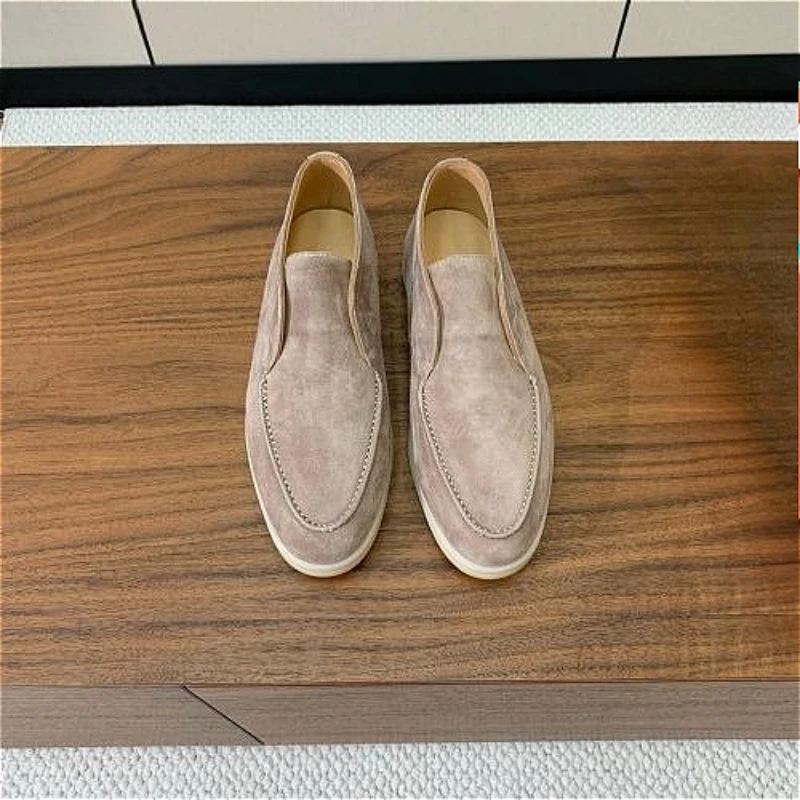 Only women Sheepskin suede high top woman's loafers all leather short boots casual walking shoes ankle boots