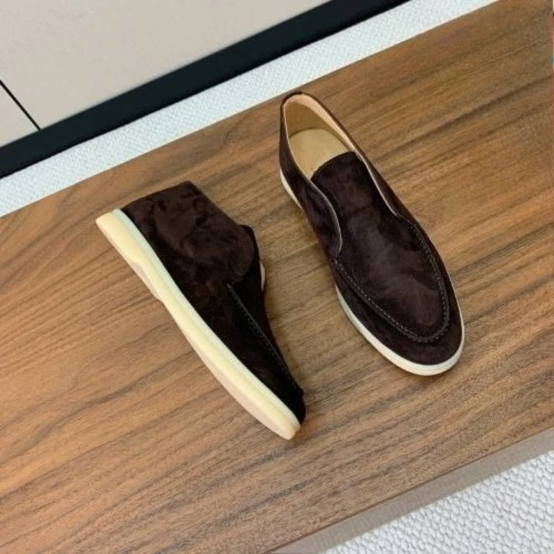 Only women Sheepskin suede high top woman's loafers all leather short boots casual walking shoes ankle boots