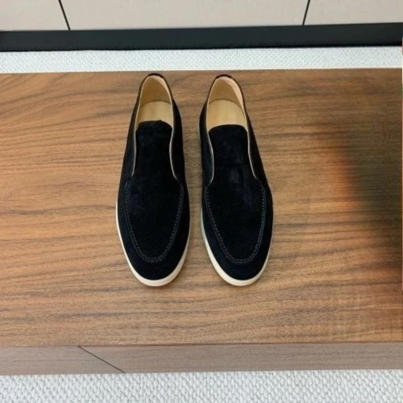Only women Sheepskin suede high top woman's loafers all leather short boots casual walking shoes ankle boots
