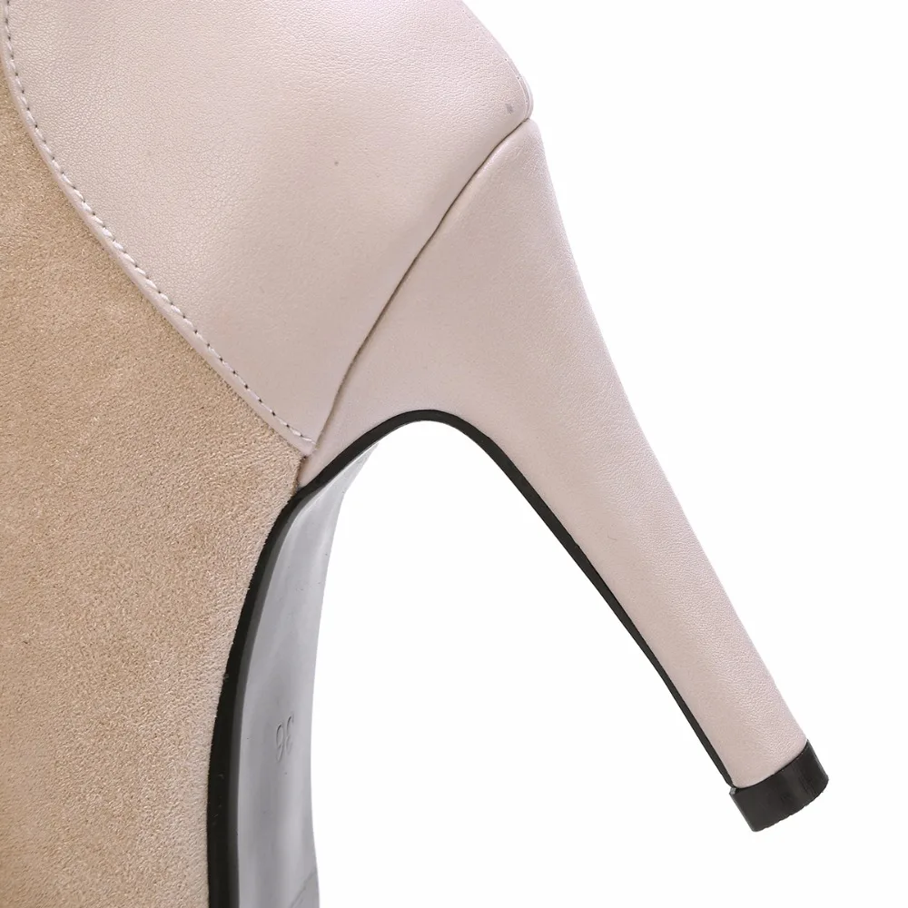 Black Summer High Heels Ankle Boots For Women 2026 Spring Peep Toe Lace Up Pumps Party Jazz Dance Shoes Suede Ladies Large Size