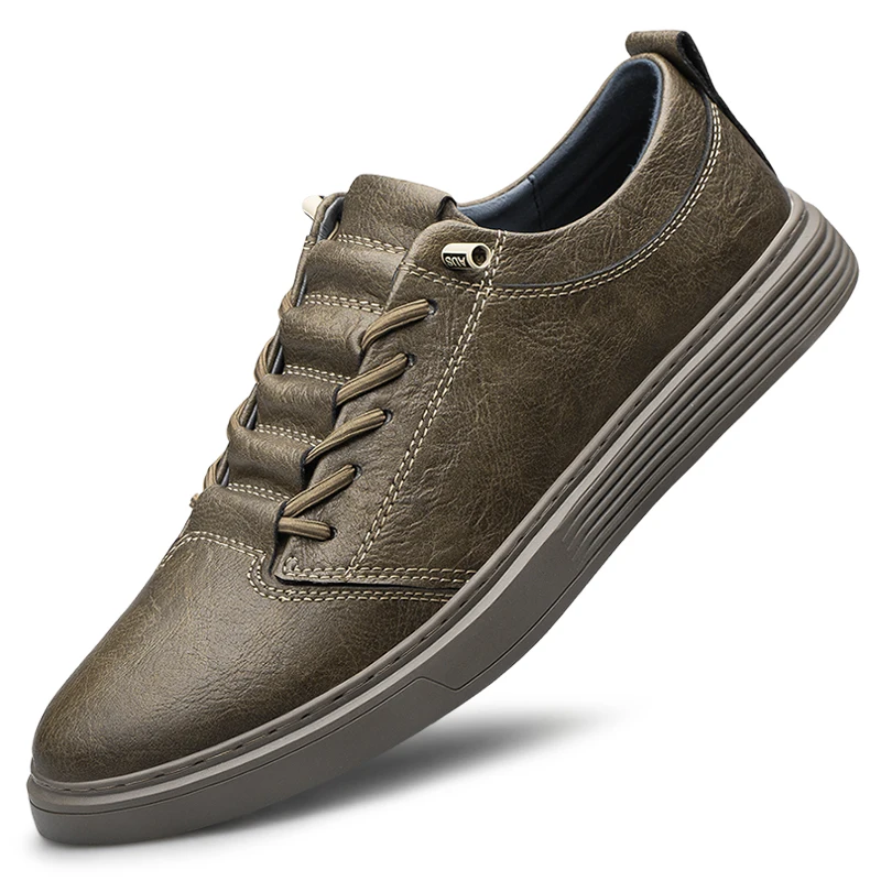 Brand Designer Men's Genuine Leather Casual Shoes Big Size: 36-47 Black Outdoor Oxford Shoes High-quality Business Sports Shoes