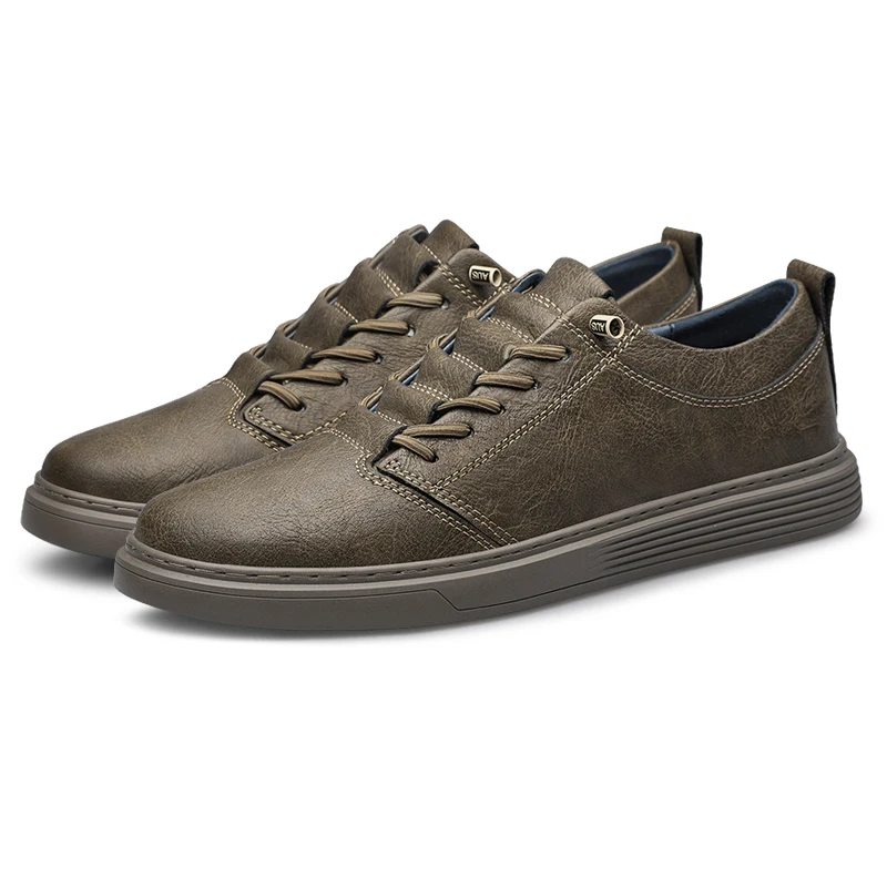 Brand Designer Men's Genuine Leather Casual Shoes Big Size: 36-47 Black Outdoor Oxford Shoes High-quality Business Sports Shoes