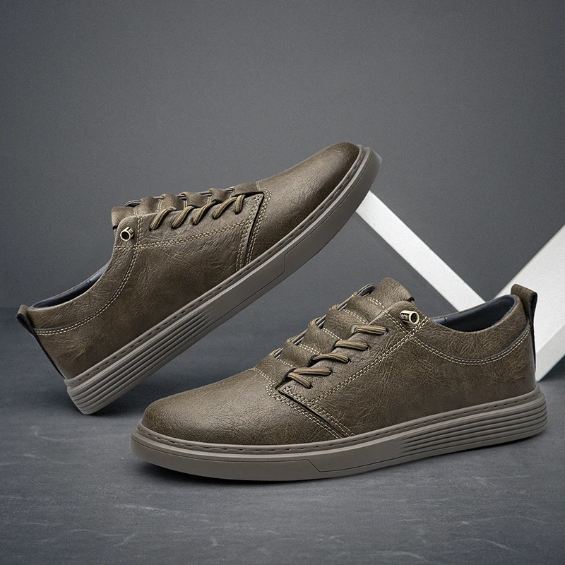 Brand Designer Men's Genuine Leather Casual Shoes Big Size: 36-47 Black Outdoor Oxford Shoes High-quality Business Sports Shoes