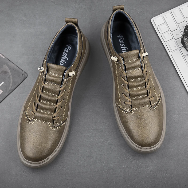Brand Designer Men's Genuine Leather Casual Shoes Big Size: 36-47 Black Outdoor Oxford Shoes High-quality Business Sports Shoes