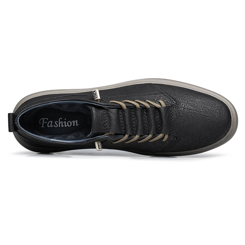 Brand Designer Men's Genuine Leather Casual Shoes Big Size: 36-47 Black Outdoor Oxford Shoes High-quality Business Sports Shoes