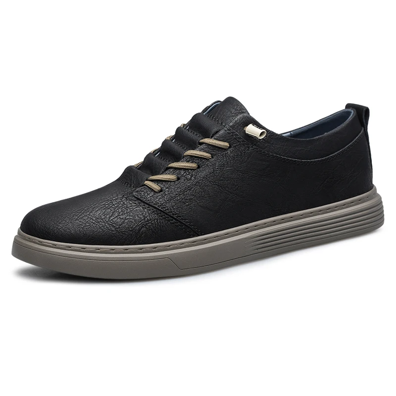 Brand Designer Men's Genuine Leather Casual Shoes Big Size: 36-47 Black Outdoor Oxford Shoes High-quality Business Sports Shoes