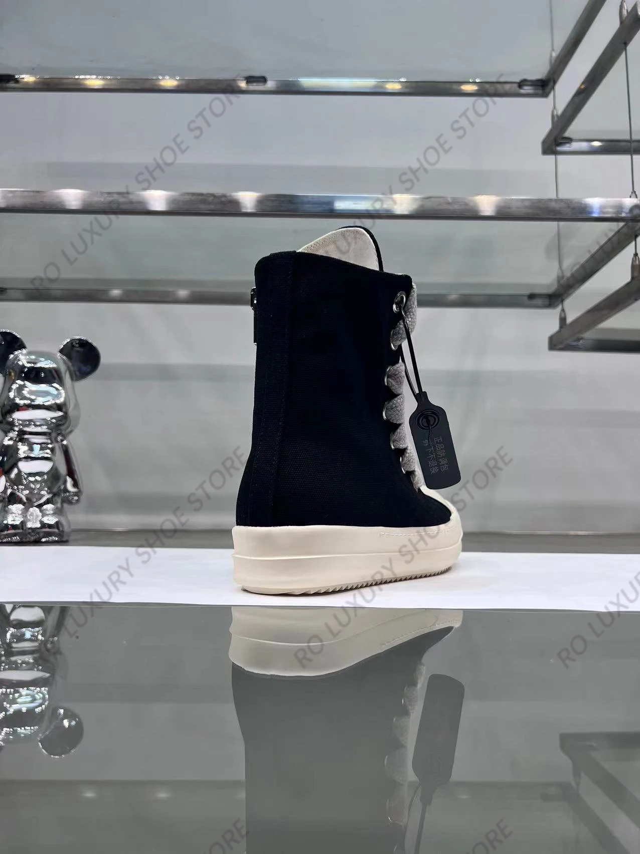Classic Canvas High Top Men Shoe Designer Follow Engaging Trainer Jumbo Lace-up Luxury Ankle Boot Black Platform Women Sneaker