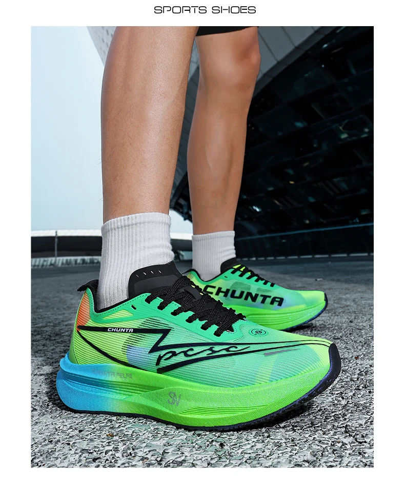 Men Carbon Plate Running Shoes Breathable Women Tennis Sport Trainers Outdoor Marathon Jogging Casual Athletic Chunta Sneakers