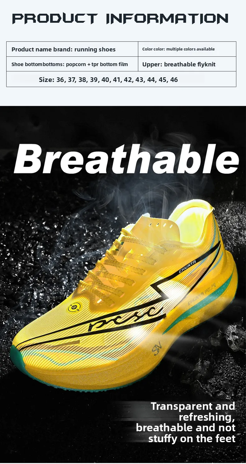 Men Carbon Plate Running Shoes Breathable Women Tennis Sport Trainers Outdoor Marathon Jogging Casual Athletic Chunta Sneakers