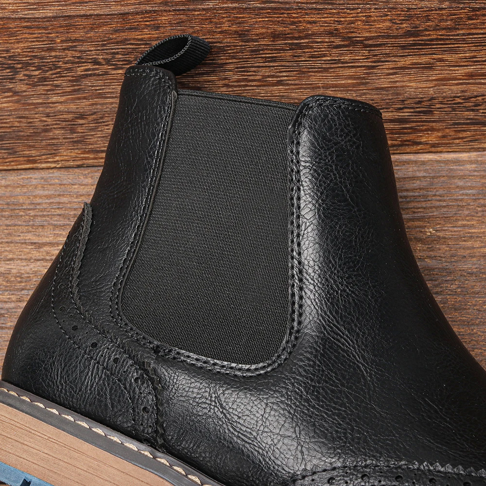 Men Boots Fashion Retro 2026 Casual Brand Comfortable Leather Boots
