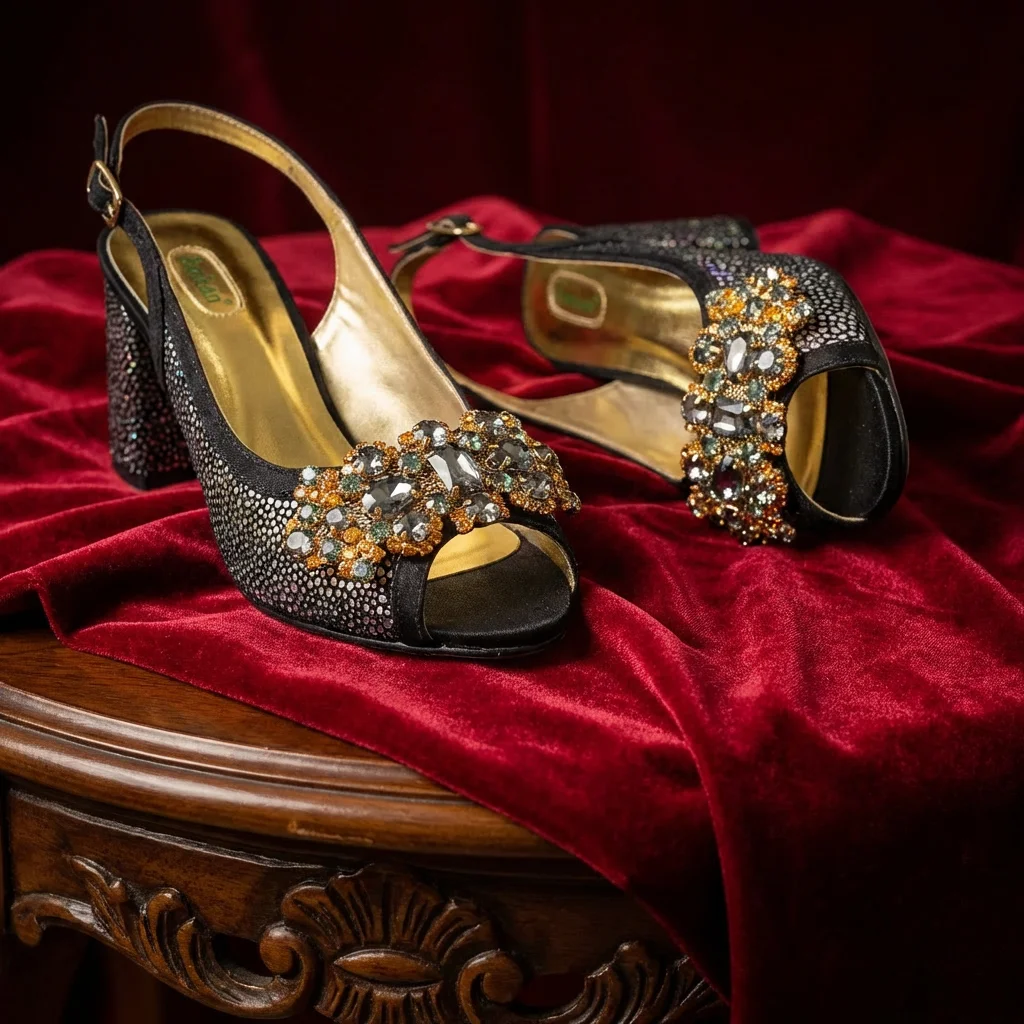 2026 New Green Elegant Women's High Heels Shoes & Bag Set Rhinestone-Embellished Designer Shoes Perfect for Special Occasionss