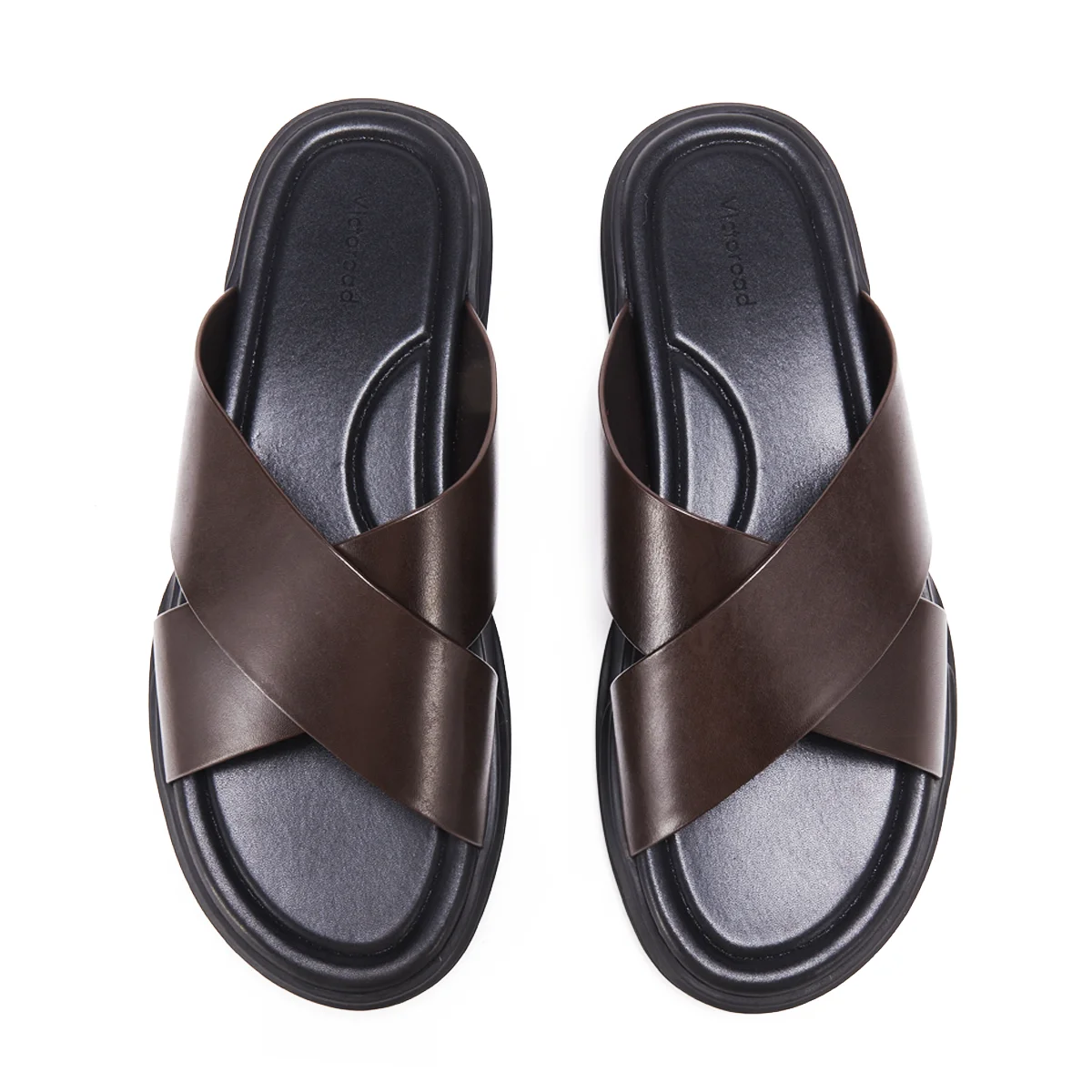 Leather Non-slip Elegant Slippers Top Grade Cowhide Vamp Soft Shoes Mens Daily Wear Comfortable Sandals