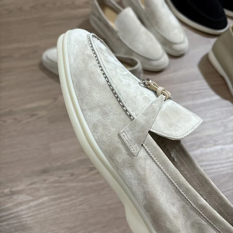 men All genuine leather Walking men's tassel loafers shoes summer Sheepskin Suede Colorful Loafers Casual