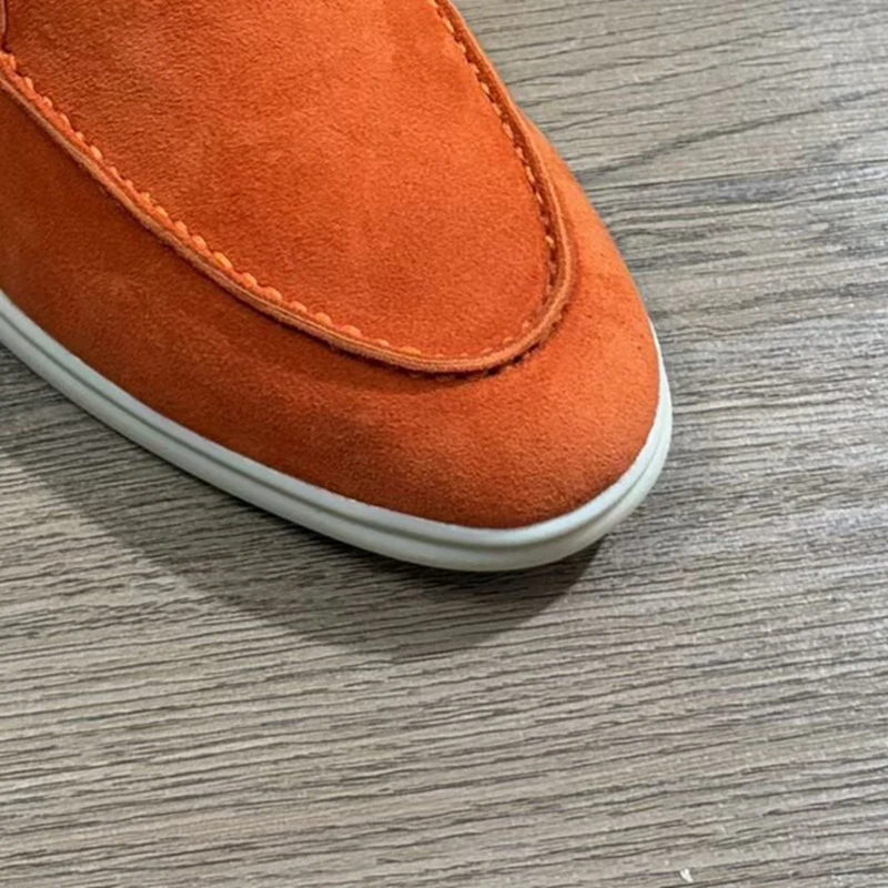 men All genuine leather Walking men's tassel loafers shoes summer Sheepskin Suede Colorful Loafers Casual