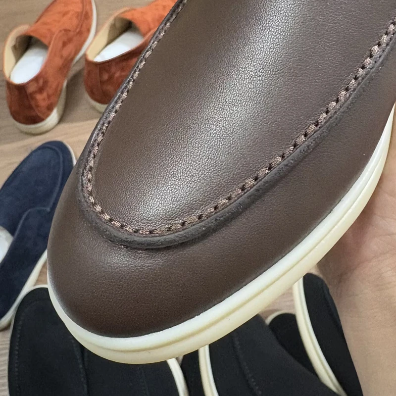 men All genuine leather Walking men's tassel loafers shoes summer Sheepskin Suede Colorful Loafers Casual