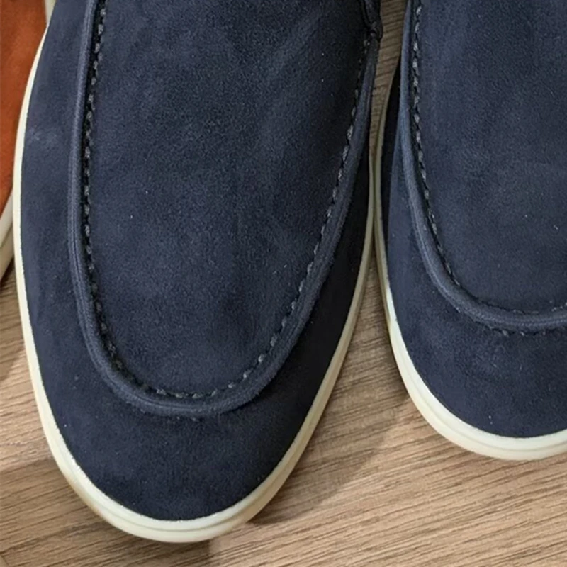 men All genuine leather Walking men's tassel loafers shoes summer Sheepskin Suede Colorful Loafers Casual
