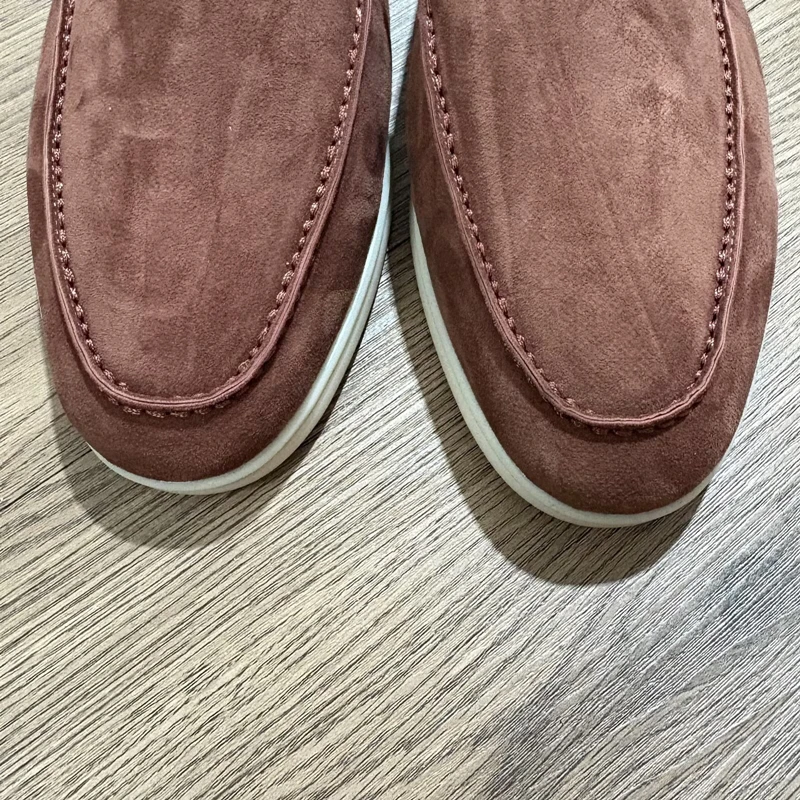 men All genuine leather Walking men's tassel loafers shoes summer Sheepskin Suede Colorful Loafers Casual