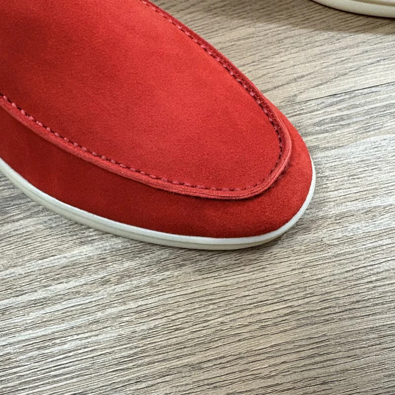 men All genuine leather Walking men's tassel loafers shoes summer Sheepskin Suede Colorful Loafers Casual