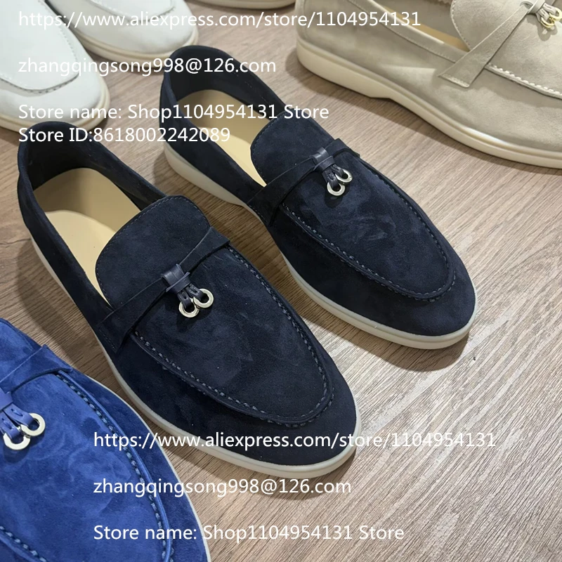 men All genuine leather Walking men's tassel loafers shoes summer Sheepskin Suede Colorful Loafers Casual