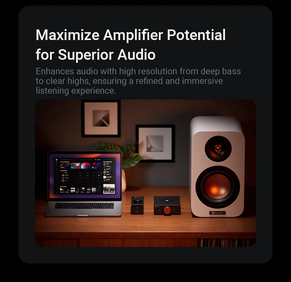 Fosi Audio SK02 DAC Headphone Amplifier Preamp Support DSD 256 PCM For 3.5MM & 4.4MM Balanced Headphone