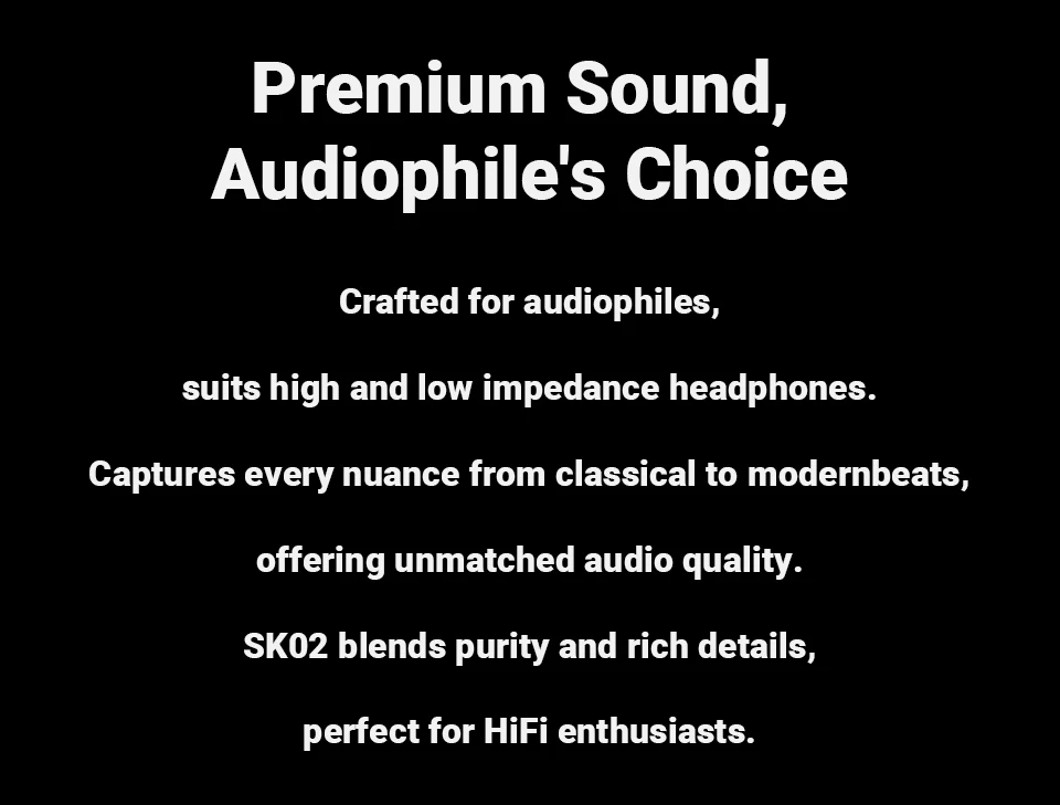 Fosi Audio SK02 DAC Headphone Amplifier Preamp Support DSD 256 PCM For 3.5MM & 4.4MM Balanced Headphone