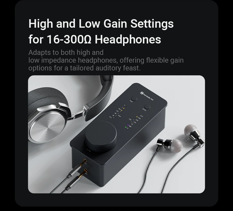 Fosi Audio SK02 DAC Headphone Amplifier Preamp Support DSD 256 PCM For 3.5MM & 4.4MM Balanced Headphone