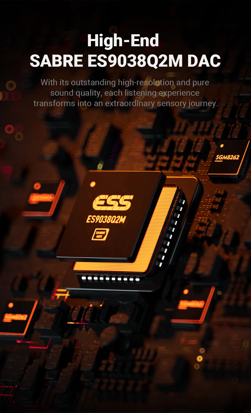 Fosi Audio SK02 DAC Headphone Amplifier Preamp Support DSD 256 PCM For 3.5MM & 4.4MM Balanced Headphone