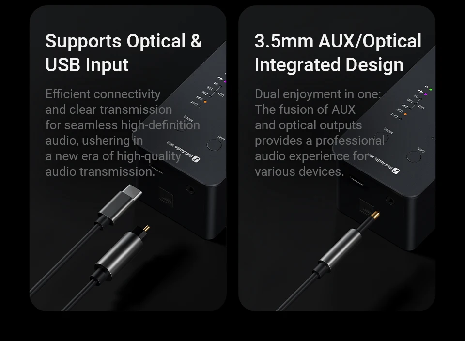 Fosi Audio SK02 DAC Headphone Amplifier Preamp Support DSD 256 PCM For 3.5MM & 4.4MM Balanced Headphone