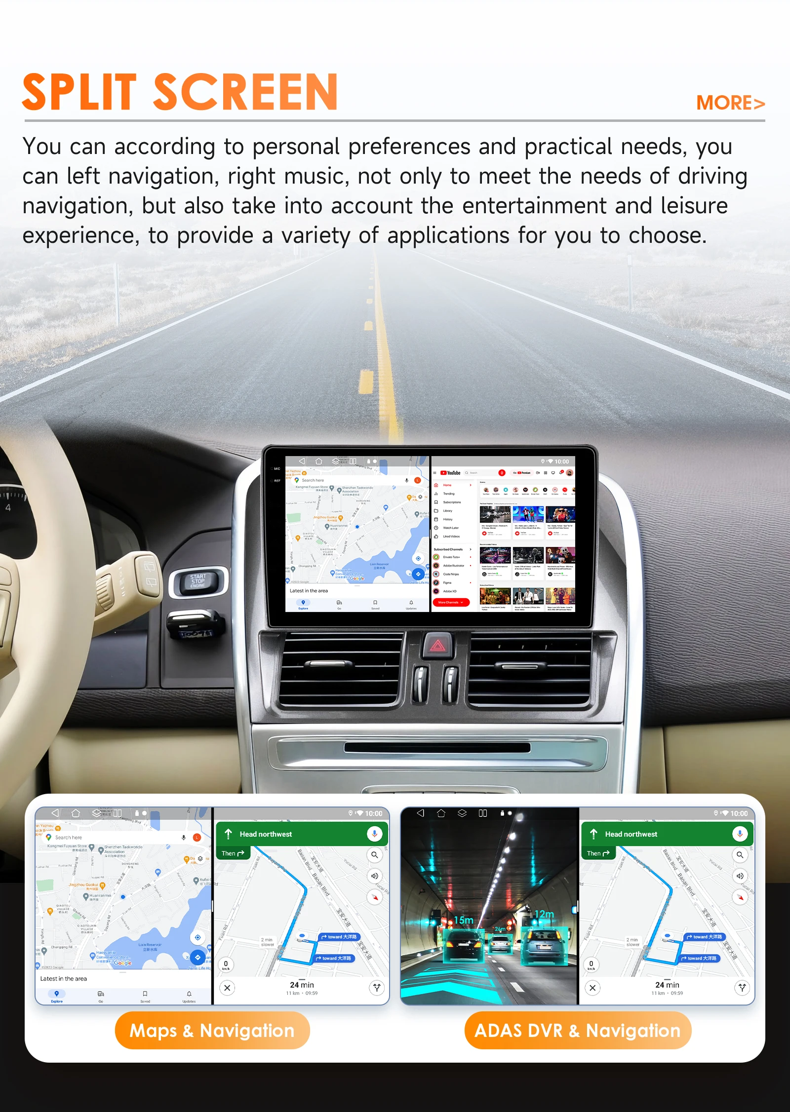 9" Hizpo 2Din CarPlay Android Auto Car Radio for Volvo XC60 2008 - 2013 BT 4G RDS DSP GPS SWC Snapdragon 6115 360°CAM