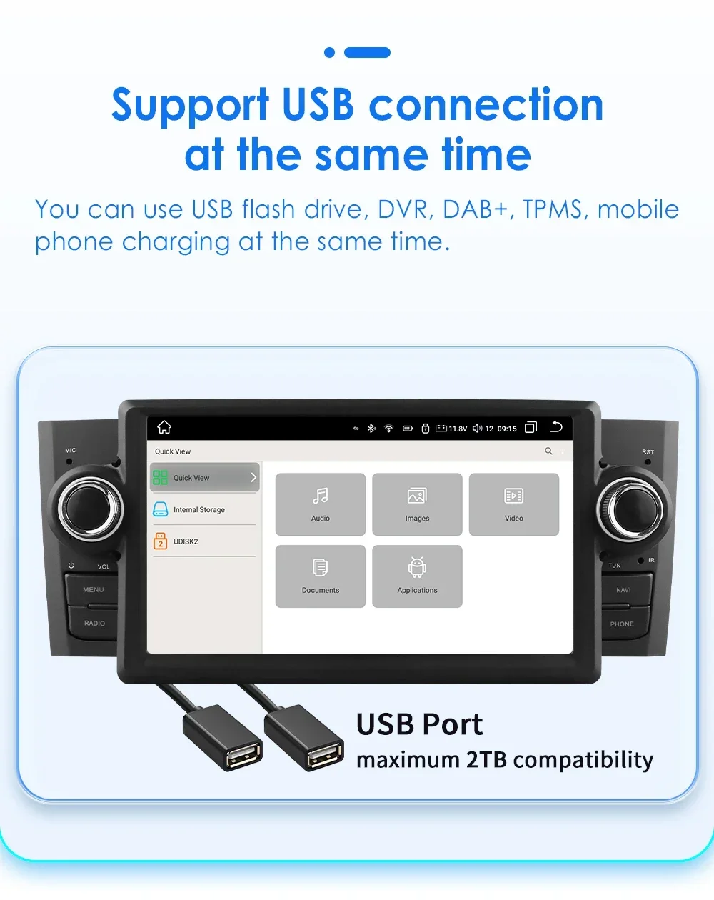 Hizpo 2Din 7Inch CarPlay Android Auto Car Radio for Fiat Grande Punto Linea 2007 - 2012 UI7862 Multimedia RDS DSP GPS 4G BT SWC