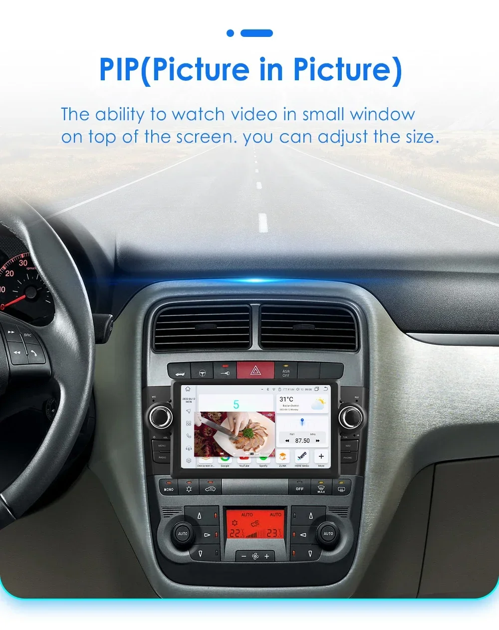 Hizpo 2Din 7Inch CarPlay Android Auto Car Radio for Fiat Grande Punto Linea 2007 - 2012 UI7862 Multimedia RDS DSP GPS 4G BT SWC