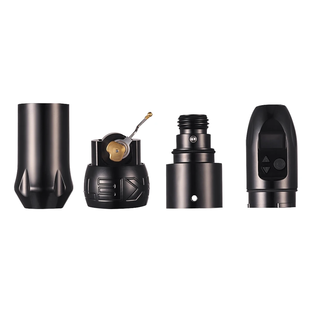 Kiss of Dragon Rocket Wireless Tattoo Machine Pen Gun Rotary Battery Strong Coreless Motor LCD Digital Display for Artist Body