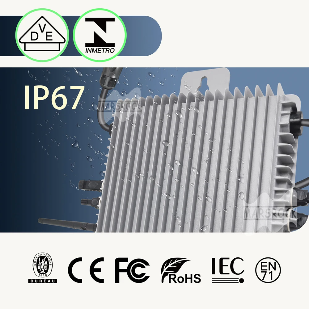Deye 600W Inverter 20-60VDC To AC184-265V, Two MPPT IP67 Built-in WiFi ,Ship From EU Solar Grid On Inverter