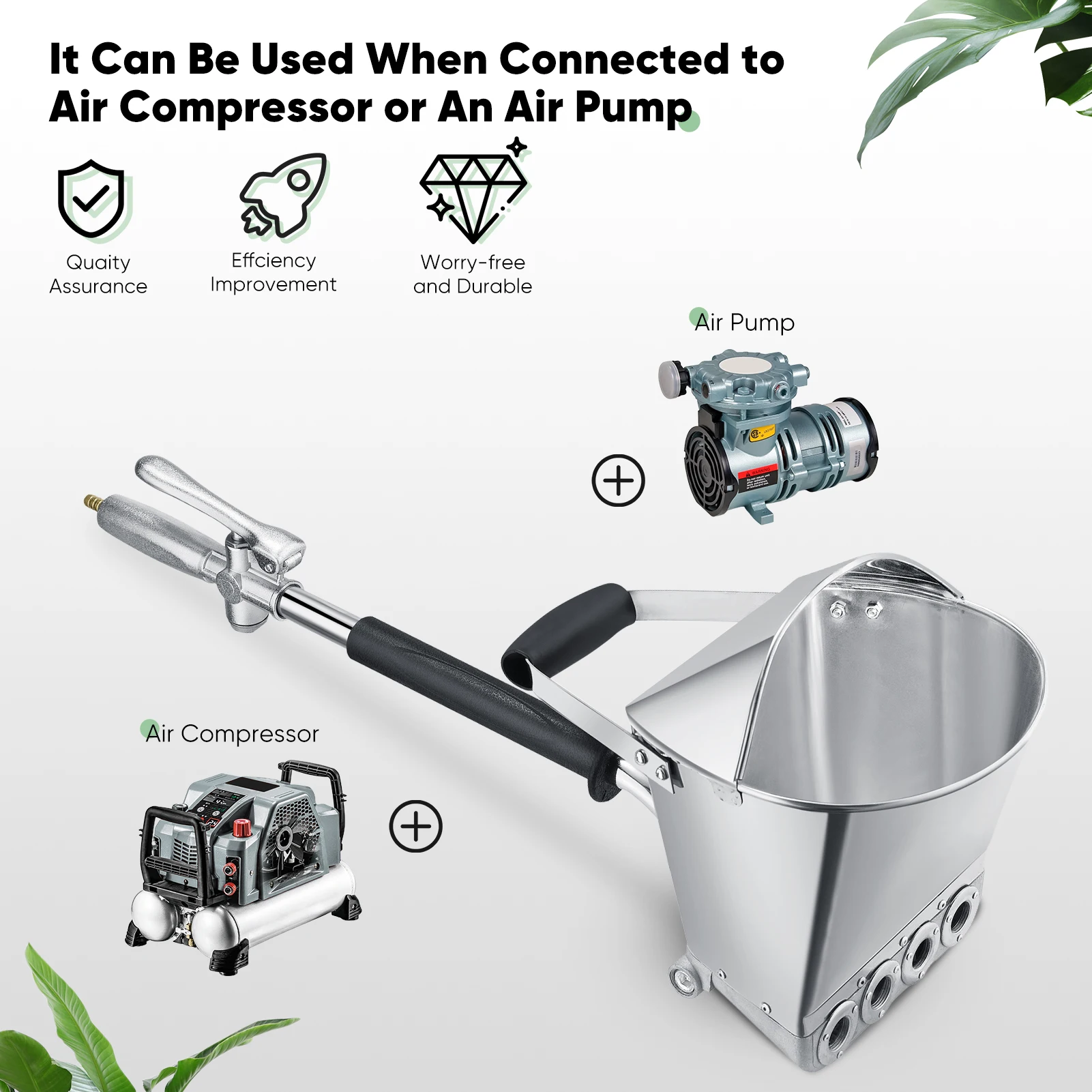 Mortar Spray Gun, Cement Mortar Spray Gun, Wall Spray Gun, 4-Nozzle Cement Mortar Spray Gun, Coated Mortar Spray Gun