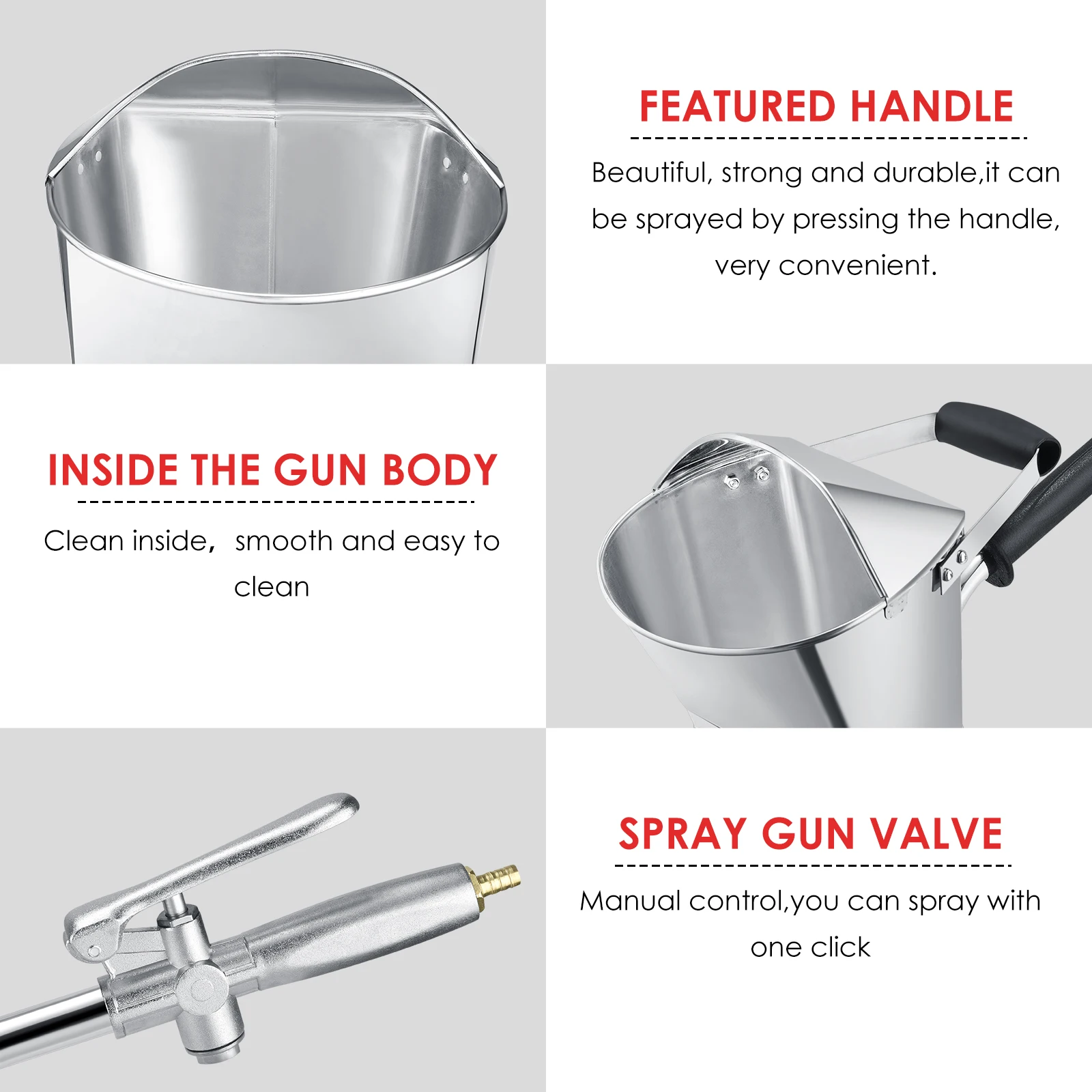 Mortar Spray Gun, Cement Mortar Spray Gun, Wall Spray Gun, 4-Nozzle Cement Mortar Spray Gun, Coated Mortar Spray Gun