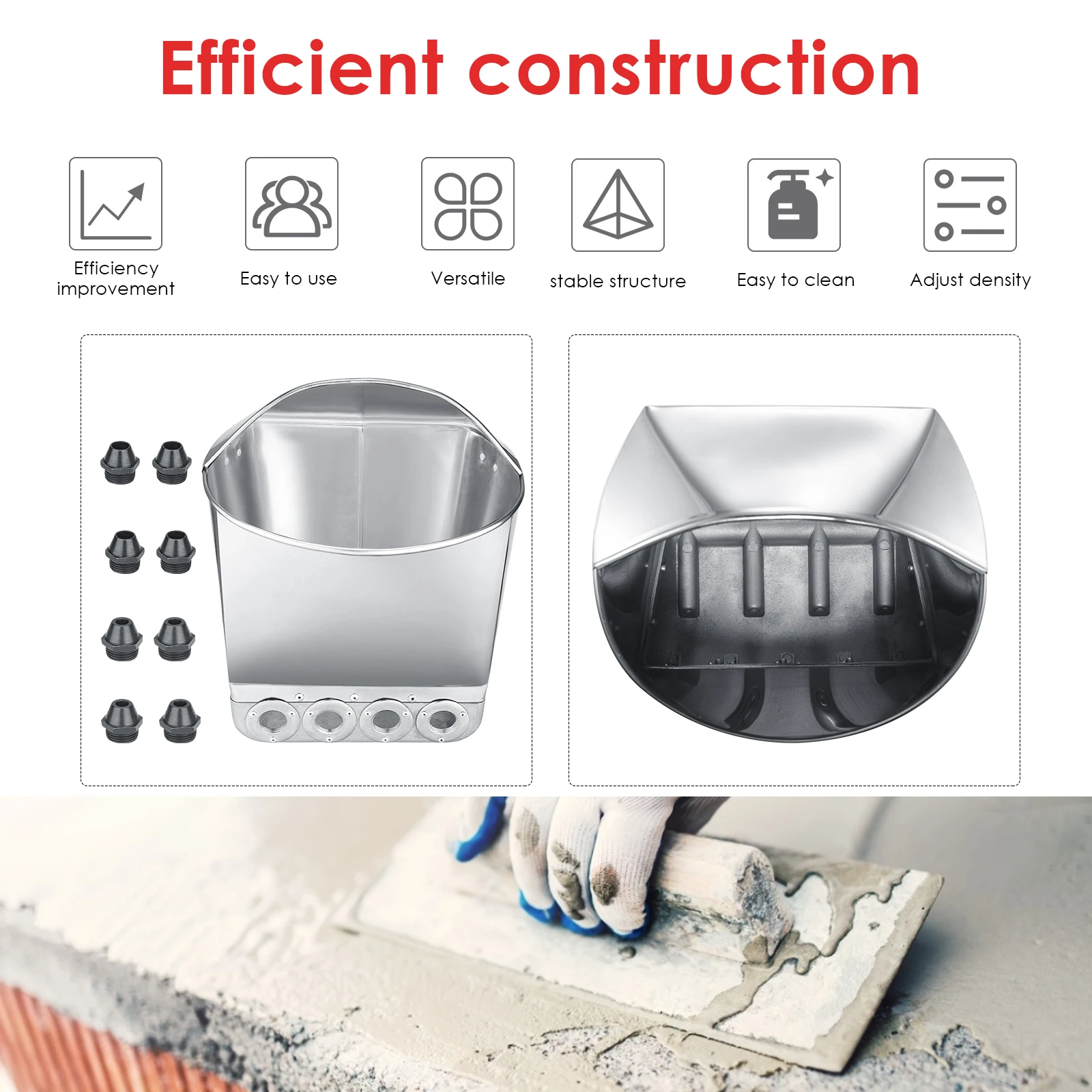Mortar Spray Gun, Cement Mortar Spray Gun, Wall Spray Gun, 4-Nozzle Cement Mortar Spray Gun, Coated Mortar Spray Gun