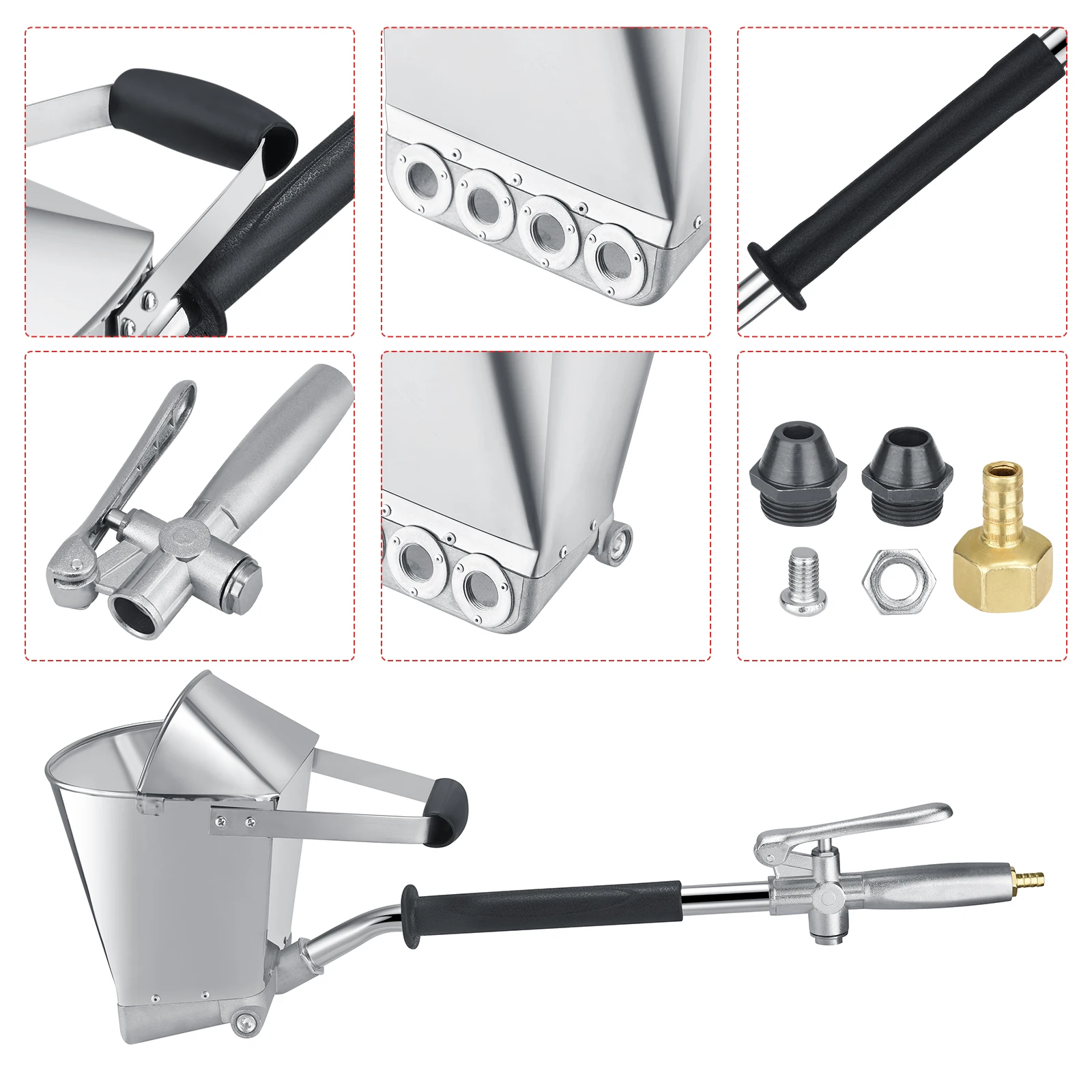 Mortar Spray Gun, Cement Mortar Spray Gun, Wall Spray Gun, 4-Nozzle Cement Mortar Spray Gun, Coated Mortar Spray Gun