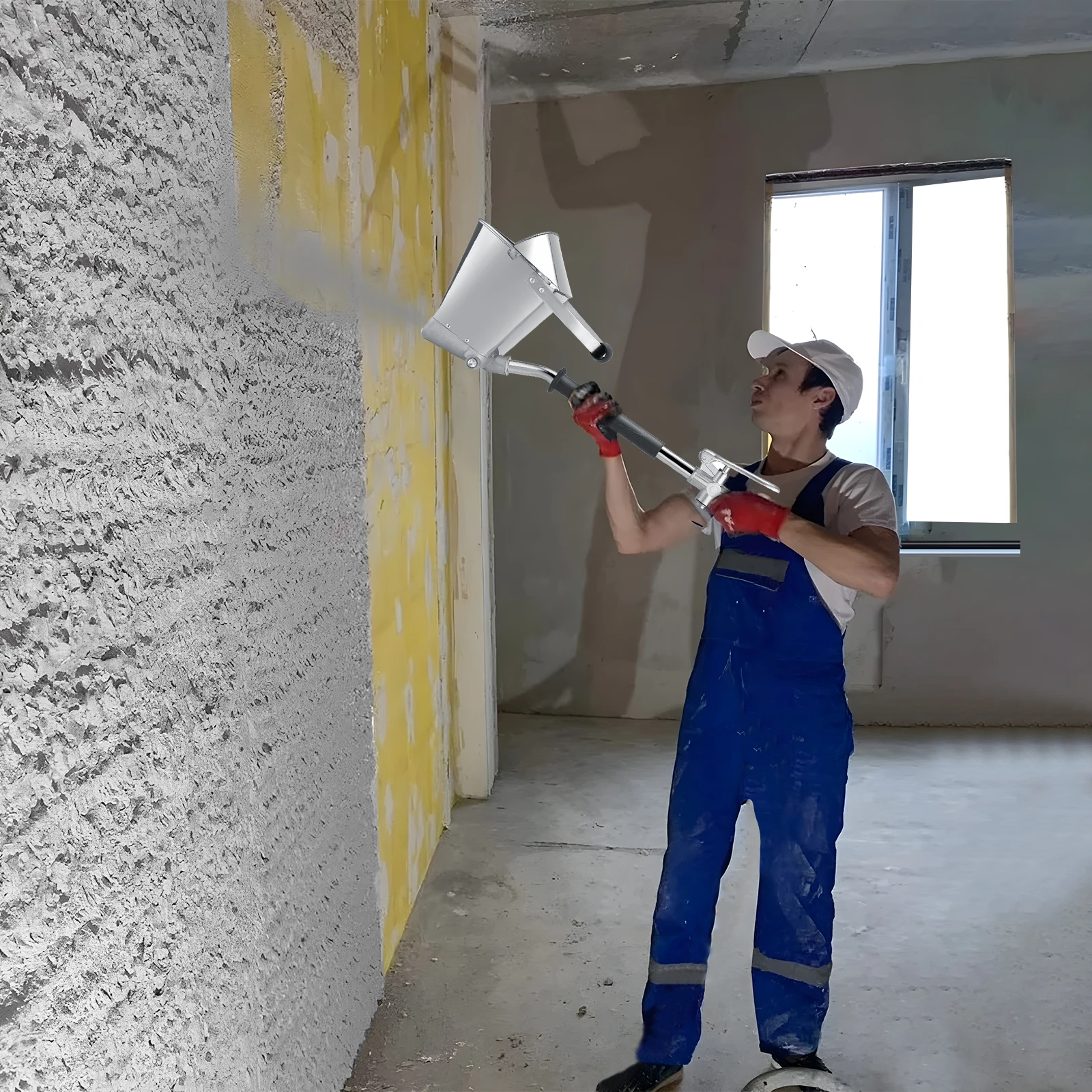 Mortar Spray Gun, Cement Mortar Spray Gun, Wall Spray Gun, 4-Nozzle Cement Mortar Spray Gun, Coated Mortar Spray Gun