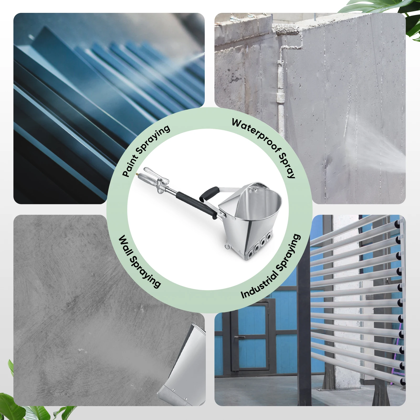 Mortar Spray Gun, Cement Mortar Spray Gun, Wall Spray Gun, 4-Nozzle Cement Mortar Spray Gun, Coated Mortar Spray Gun