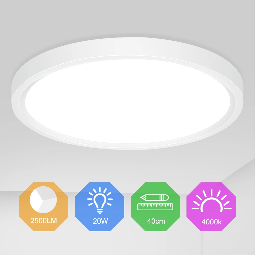 Ceiling Light 3CCT Adjustable LED Ceiling Light Kitchen Bedroom Home Decor Lighting 15W