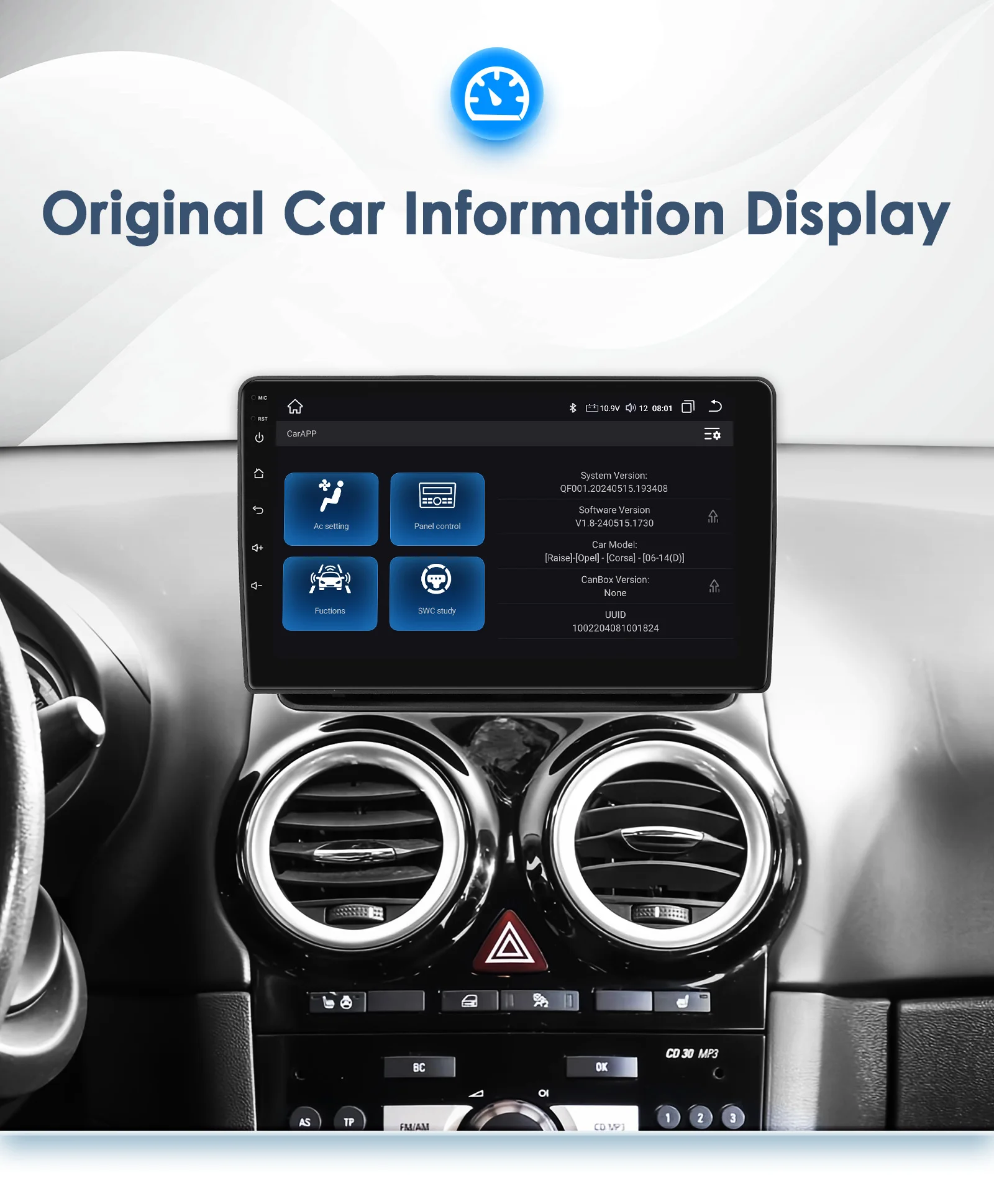 9" Hizpo CarPlay Android Auto Car Radio for Opel Corsa D 2007 - 2012 Hatchback 4G BT GPS RDS DSP SWC UI8581 Intelligent System