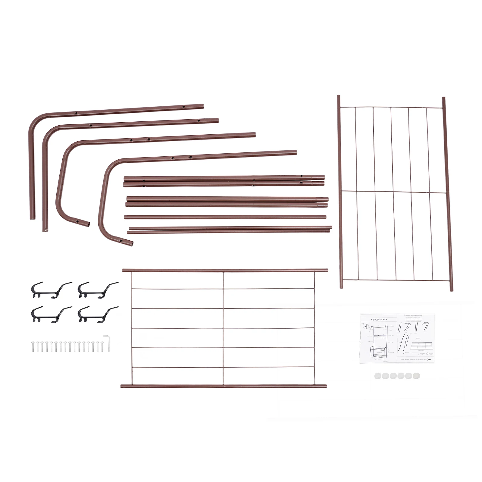 Independent Hanger Brown Metal Shoe Hanger 4 Hooks Clothes Rack Clothes Hangers Coat Hanger Stand Wardrobe Stand